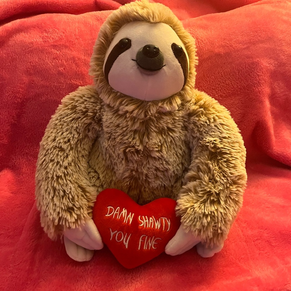 Stuffed sloth for lovers 
Like new and soft